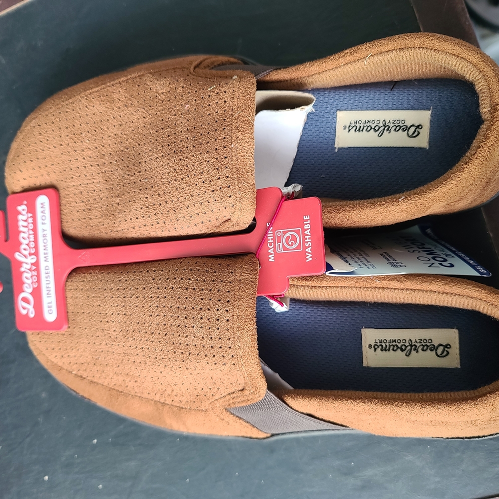 Dearfoams Brown Loafers Comfortable Slip-Ons